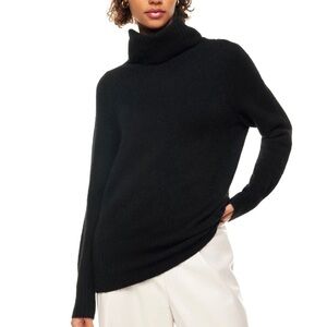 Aritzia Group by Babaton Plutarch Sweater Black Chenille Turtleneck Sz XS